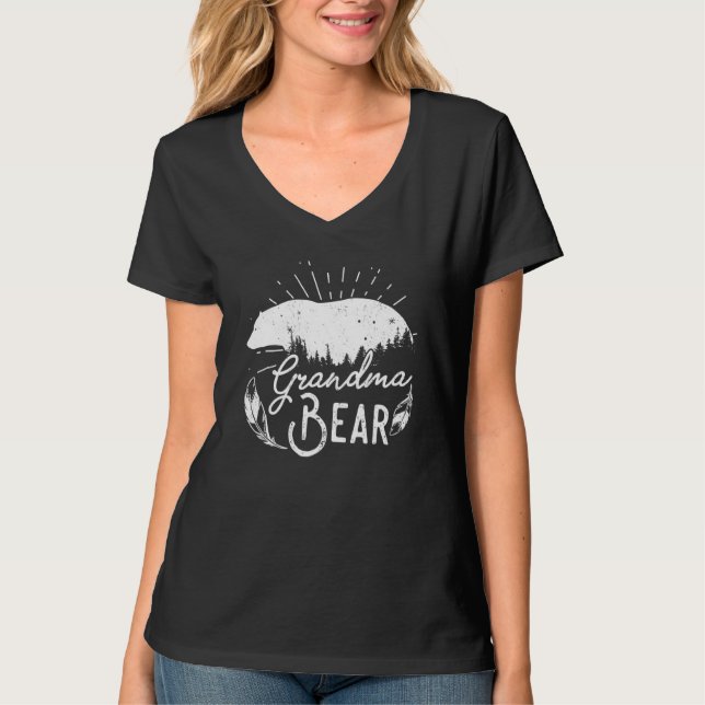 Morma Bear Matching Family Camping Hiking Kristi T Shirt (Framsida)