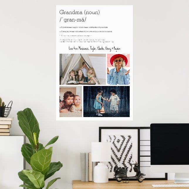 Morma Definition Personlig 4 fotokollage Poster (Hemmakontoret)