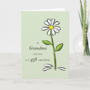 Morma Gift från Gud Daisy Religiösa morföräldrar Kort