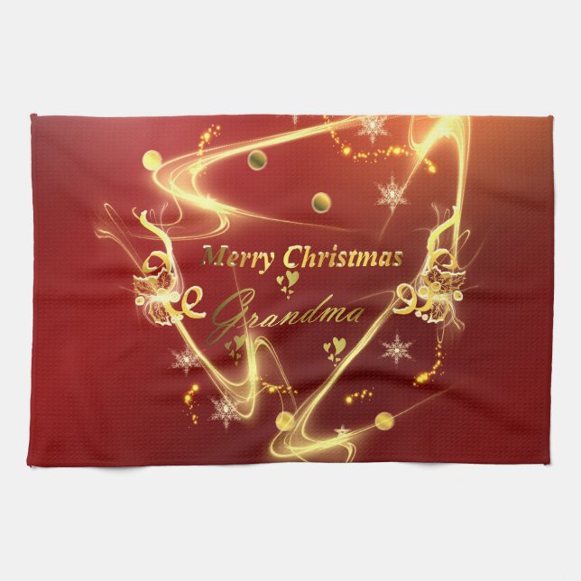 morma gyllene text kökshandduk (Horisontell)