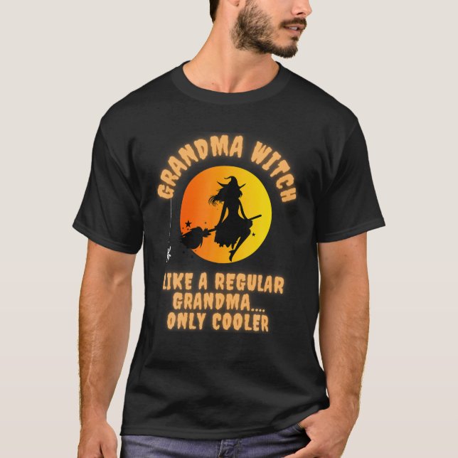 Morma Halloween-Witch-dräkt som en vanlig vit T Shirt (Framsida)