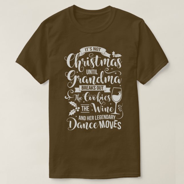 Morma jul Cookies Vin och Legendary Dance T Shirt (Design framsida)