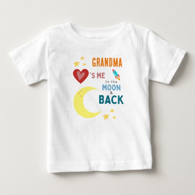Morma Kärlek mig till måne och Baby T-Shirt (Framsida)