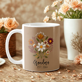 Morma-presentfoto, giftigt blommigt kaffe mugg