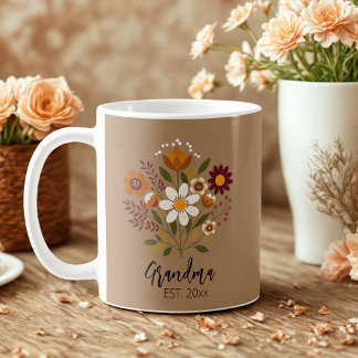 Morma-presentfoto, giftigt blommigt kaffe mugg