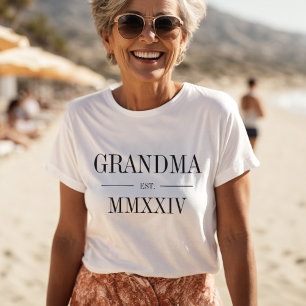 Morma Roman Numeral Year Etablerad T Shirt