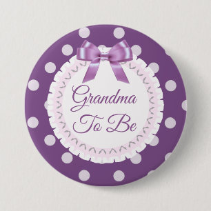 Morma som ska vara Lila White Polka Dot Button Knapp
