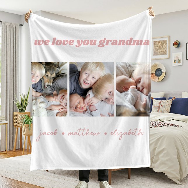 Morma vi Kärlek, du Photo Collage Fleece Blanket (Skapare uppladdad)