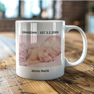 Mormadatum etablerat Baby Photo Kaffemugg