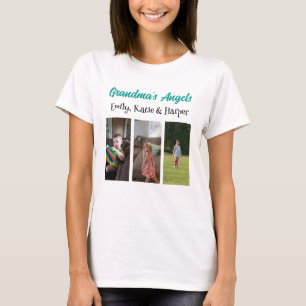 Mormas Änglar   Personlig Foto och Namn T Shirt