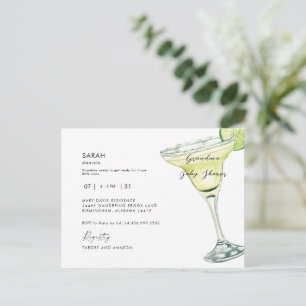 Mormas babyskor Margarita Shower Inbjudan Vykort