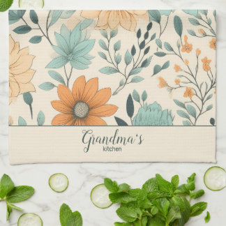 Mormas Blommigt för kötersättning Kökshandduk