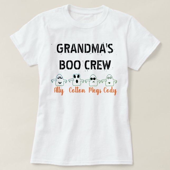 Mormas Boo Crew T Shirt (Design framsida)