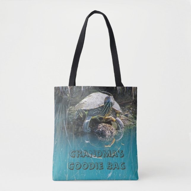 Mormas Goodie Bag Unique Turtle Photo Animal Tygkasse (Framsida)