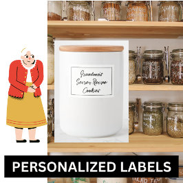Mormas hemliga receptcookies-Personlig Mat Etiketter