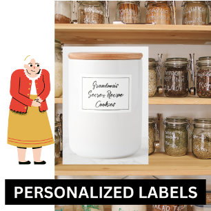 Mormas hemliga receptcookies-Personlig Mat Etiketter