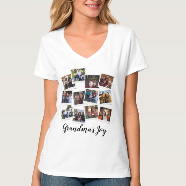 Mormas Joy Photo Ram Collage Modern Trendig T Shirt (Framsida)