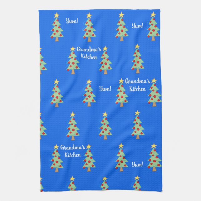 Mormas köksrum! Julgran Kökshandduk (Vertikal)