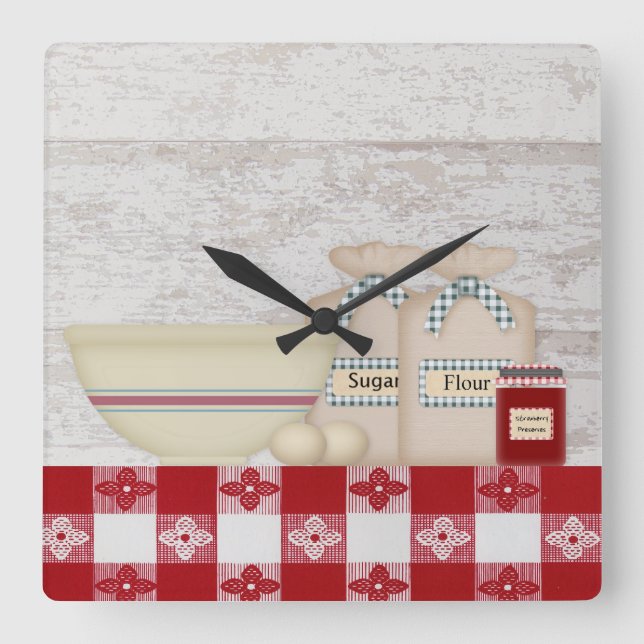 Mormas köldbock fyrkantig klocka (Framsida)