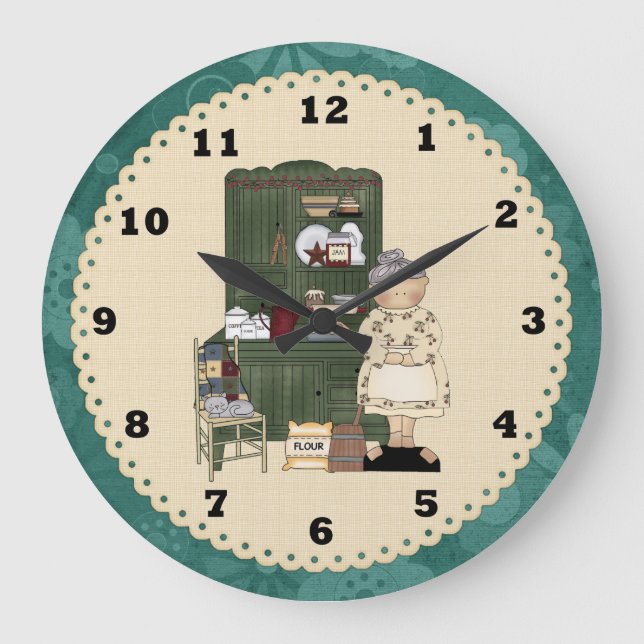 Morma's Land Kitchen Clock Stor Klocka (Framsida)