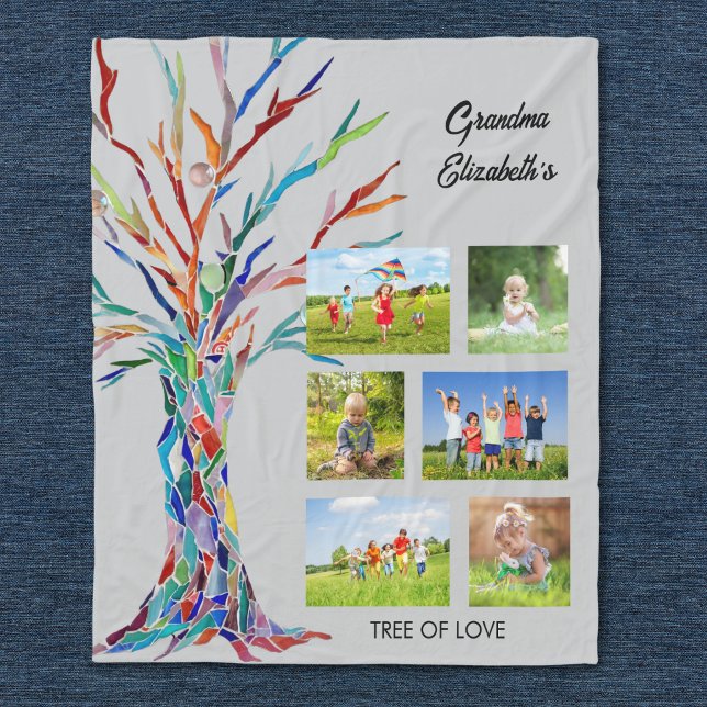 Mormas Photo Collage Fleece Blanket (Skapare uppladdad)