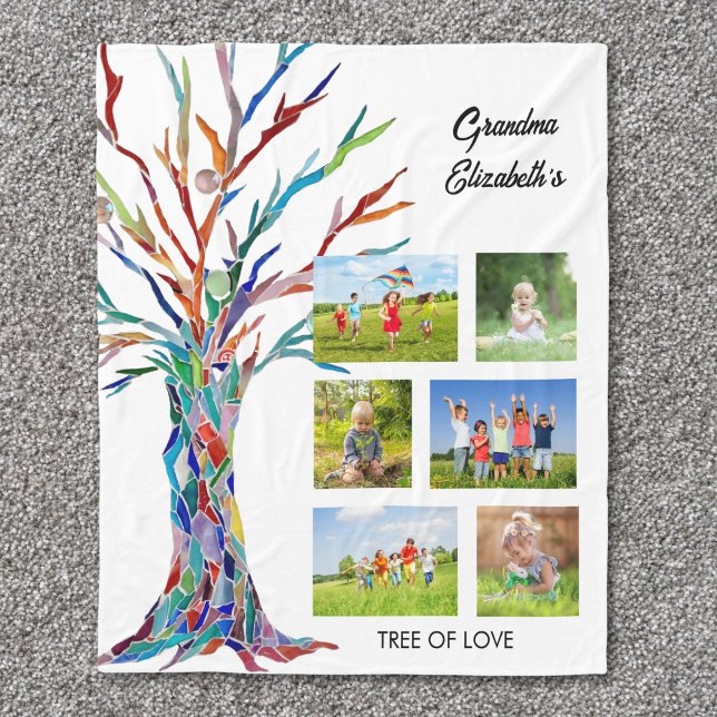 Mormas Photo Collage Fleece Blanket (Skapare uppladdad)