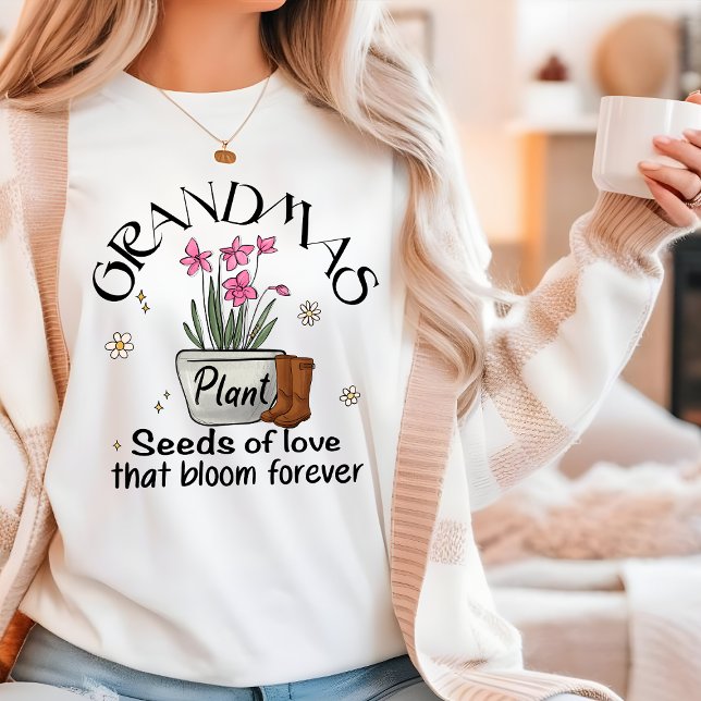 Mormas Plant Seeds of Kärlek Modern Trendig Flower T Shirt (Skapare uppladdad)