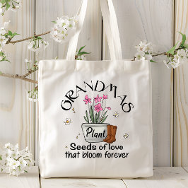 Mormas Plant Seeds of Kärlek Modern Trendig Flower Tygkasse