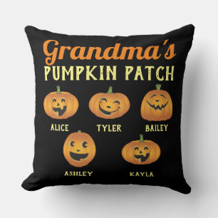 Mormas Pumpkin Patch Anpassningsbar Barnbarn Namn Kudde