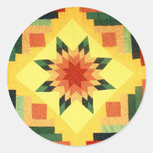 Mormas Quilt Runt Klistermärke