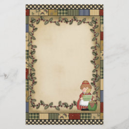 Mormas roligt för tecknad av köksartiklar brevpapper