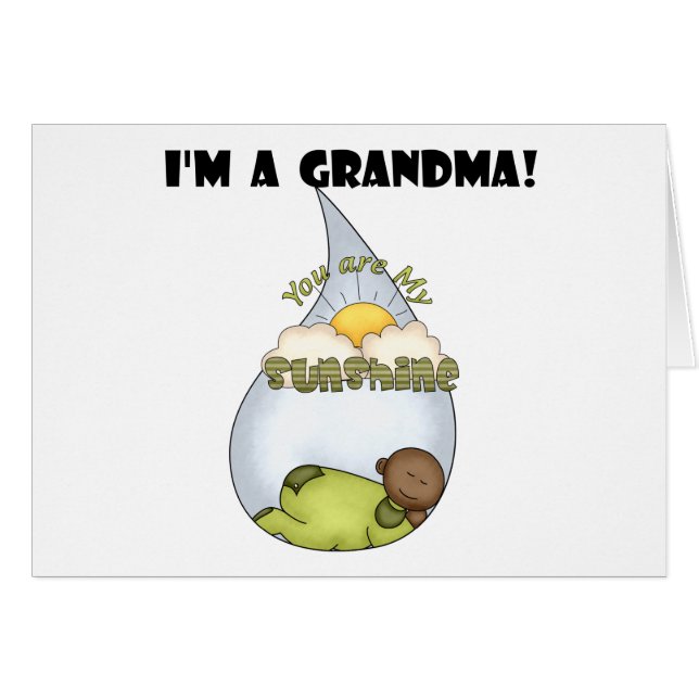 Mormas solsken-afrikansk amerikansk pojke hälsningskort (Framsidan Horizontal)