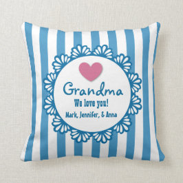 MORMODERN älskar görar randig vi dig med hjärta Kudde