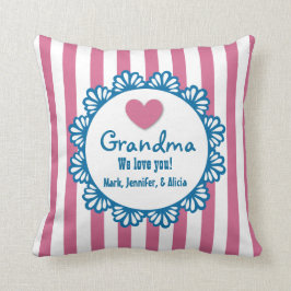 MORMODERN älskar görar randig vi dig med hjärta Kudde