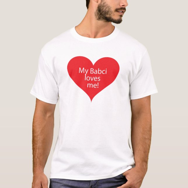 Mormodern älskar mig Babci Tee Shirt (Framsida)