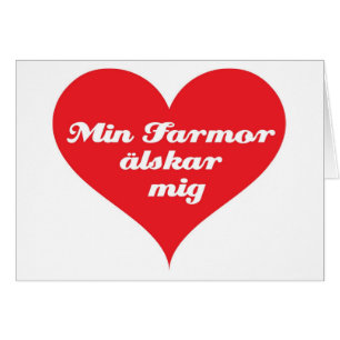 Mormodern älskar mig som är svensk hälsningskort