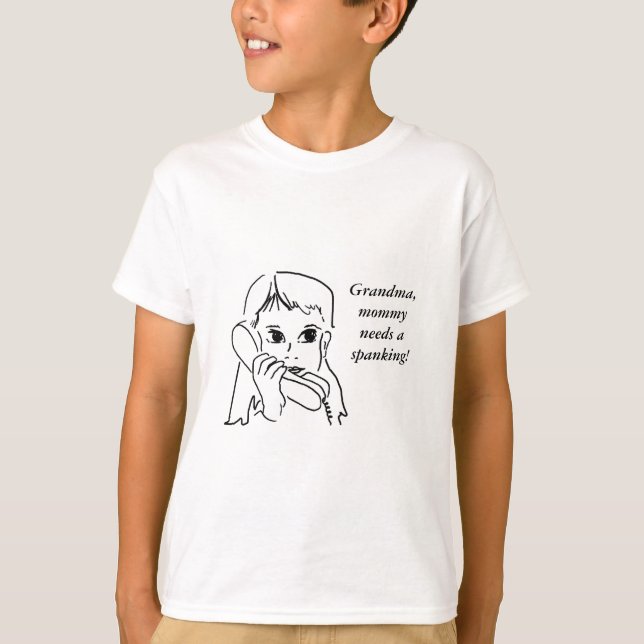 Mormodern mamma behöver en spanking! t-shirt (Framsida)