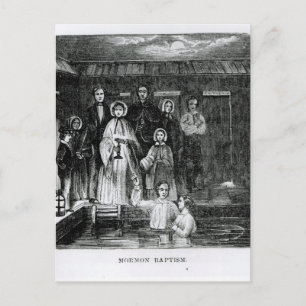 Mormon Baptism Vykort
