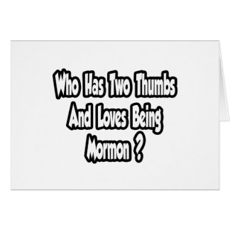 Mormon Pride Joke... två tummar Hälsningskort