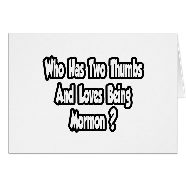 Mormon Pride Joke... två tummar Hälsningskort (Framsidan Horizontal)