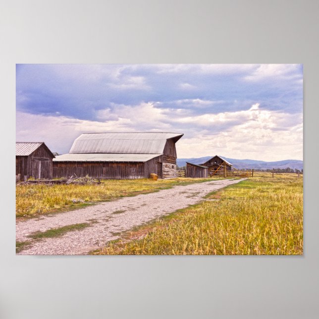 Mormon Row Barns, Grand Teton National Park Poster (Framsidan)