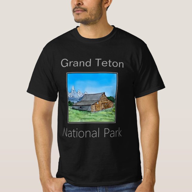 Mormon Row Barns, Grand Teton National Park T Shirt (Framsida)