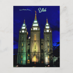 Mormon tempel Salt Lake City Utah Vykort