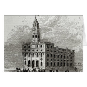 Mormon Temple vid Salt Sjö, 1854 Hälsningskort