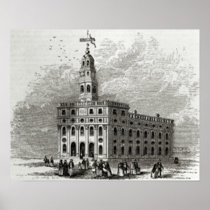 Mormon Temple vid Salt Sjö, 1854 Poster