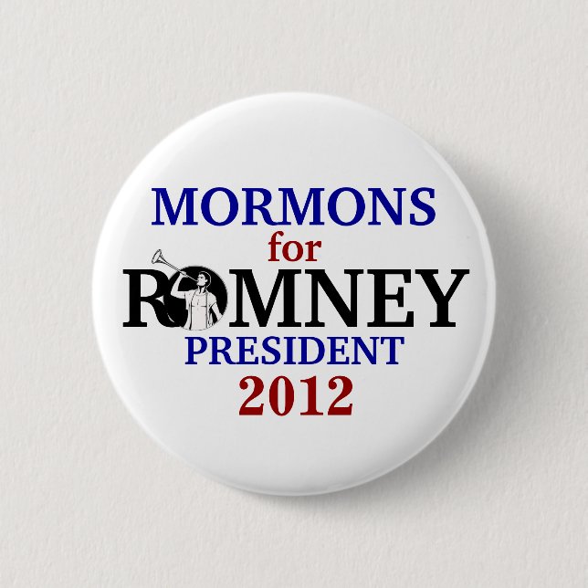 Mormons för Romney 2012 Knapp (Framsida)