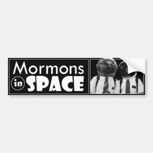 Mormons i utrymme bildekal
