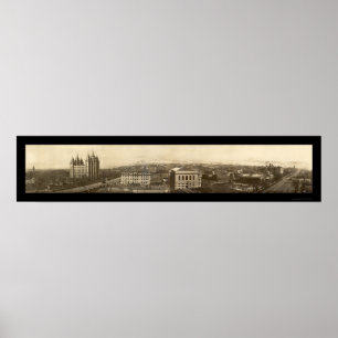 MormontempelBirdseye foto 1910 Poster