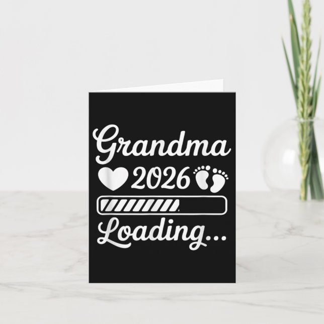 Mormor 2026 Laddar Graviditetsmeddelande Ny Mormor Kort (Framsida)