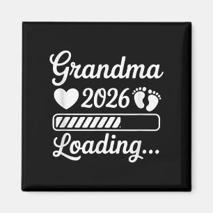 Mormor 2026 Laddar graviditetsmeddelande Ny Mormor Magnet